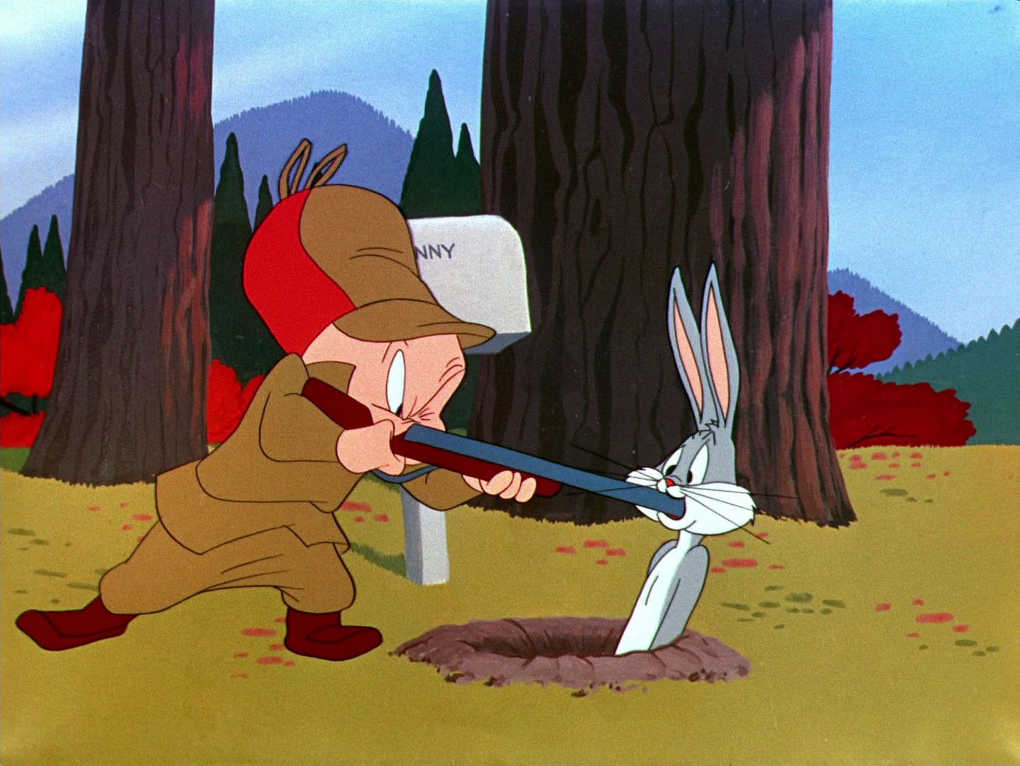 Looney Tunes Pictures: \Rabbit Fire\ - 1437x1080 - jpeg Gangster Bugs Bunny Have Guns